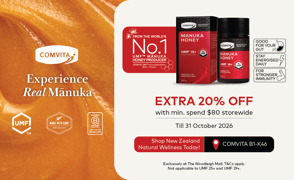 [Comvita] Extra 20% off on Comvita Mānuka Honey